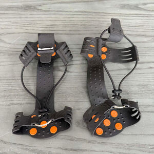 1 Pair of Men's Ergodyne Black Orange Ice Traction Devices